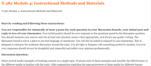 N 582 Module 4 Instructional Methods and Materials