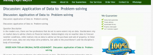 NURS 6051 Discussion Application of Data to Problem-solving
