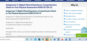 Assignment 3 Digital Clinical Experience Comprehensive (Head-to-Toe) Physical Assessment NURS 6512N-32