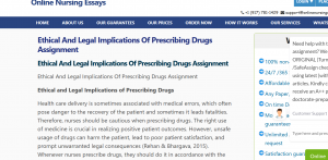 NURS 6521 Week 1 Ethical And Legal Implications Of Prescribing Drugs Assignment