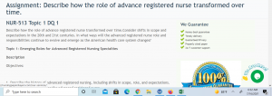 how the role of advanced registered nurse transformed over time