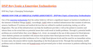 DNP 805 Topic 2 Emerging Technologies