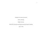 Walden NURS6053 Week 7 Assignment Workplace Environment Assessment