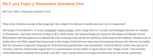 HLT 302 Topic 3 Discussion Question Two