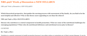 NRS 429V Week 4 Discussion 2 NEW SYLLABUS