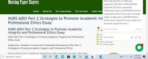 NURS 6003 Part 2 Strategies to Promote Academic Integrity and Professional Ethics Essay