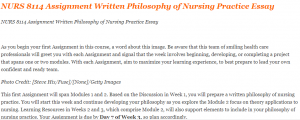 NURS 8114 Assignment Written Philosophy of Nursing Practice Essay
