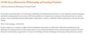 NURS 8114 Discussion Philosophy of Nursing Practice