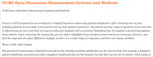 NURS 8302 Discussion Measurement Systems and Methods