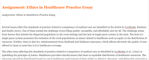 Assignment Ethics in Healthcare Practice Essay