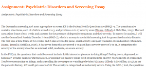 Assignment Psychiatric Disorders and Screening Essay