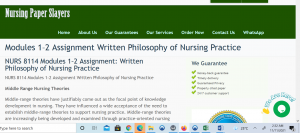 NURS 8114 Modules 1–2 Assignment Written Philosophy of Nursing Practice