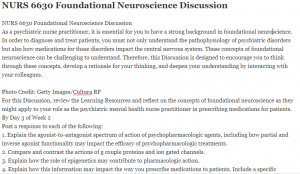 NURS 6630 Foundational Neuroscience Discussion