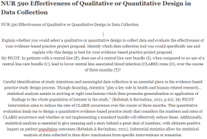 NUR 590 Effectiveness of Qualitative or Quantitative Design in Data Collection