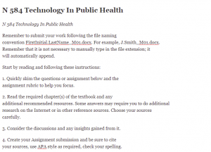 N 584 Technology In Public Health