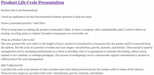 Product Life Cycle Presentation