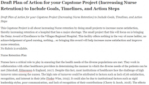 nurse retention capstone project