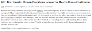 GCU Benchmark - Human Experience Across the Health-Illness Continuum