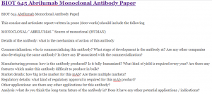 BIOT 645 Abrilumab Monoclonal Antibody Paper