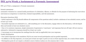 PSY 4470 Week 4 Assignment 2 Forensic Assessment