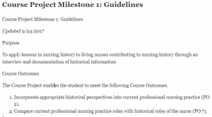 Course Project Milestone 1 Guidelines