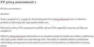 FP 5004 assessment 1