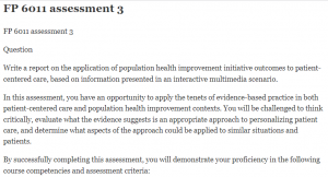 FP 6011 assessment 3