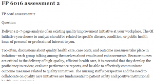 FP 6016 assessment 2