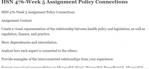 HSN 476-Week 5 Assignment Policy Connections