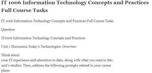 it 1006 information technology concepts and practices full course tasks