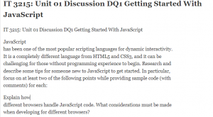 it 3215 unit 01 discussion dq1 getting started with javascript