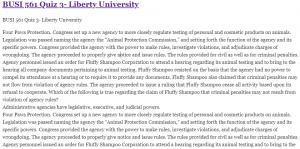 BUSI 561 Quiz 3- Liberty University