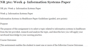 NR 361 Week 4- Information Systems Paper