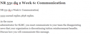 NR 531 dq 2 Week 6 Communication