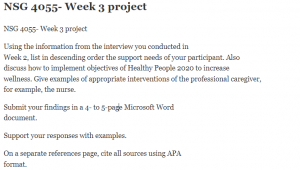 NSG 4055- Week 3 project