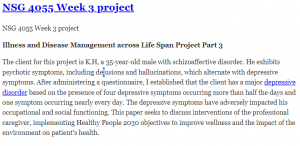 NSG 4055 Week 3 project