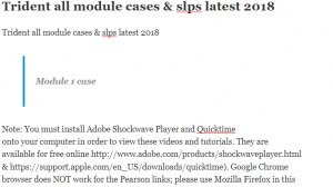 Trident all module cases & slps latest 2018