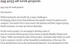 nsg 4055 all week projects