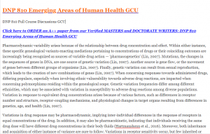 DNP 810 Full Course Discussions GCU