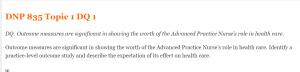 DNP 835 Topic 1 DQ 1