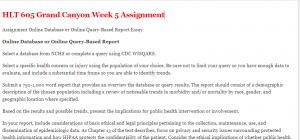 Assignment Online Database or Online Query-Based Report Essay
