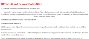 DQ 1 Identify five sources of data available at the federal level