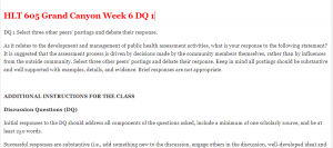 DQ 1 Select three other peers' postings and debate their response.