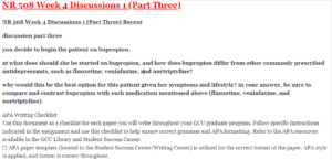 NR 508 Week 4 Discussions 1 (Part Three)