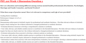 PSY 410 Week 5 Discussion Question 1