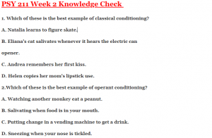 PSY 211 Week 2 Knowledge Check