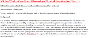 NR 601 Week 4 Case Study Discussions Physical Examination (Part-1)