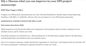 DNP 830 Topic 6 DQ 1