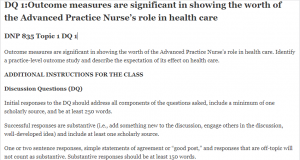 DNP 835 Topic 1 DQ 1
