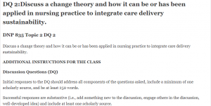 DNP 835 Topic 2 DQ 2